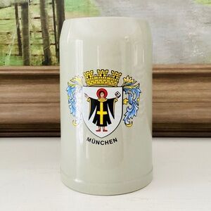 Vintage Gerz Munich W. Germany stoneware Tall beer stein bierkrug 1L Oktoberfest